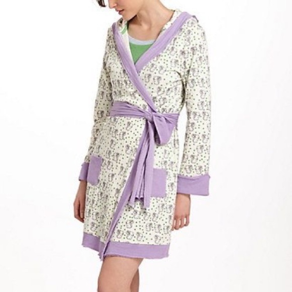 Anthropologie porridge squirrel robe